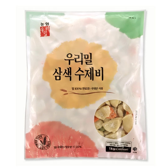 [우리밀순천] 우리밀삼색수제비 1kg