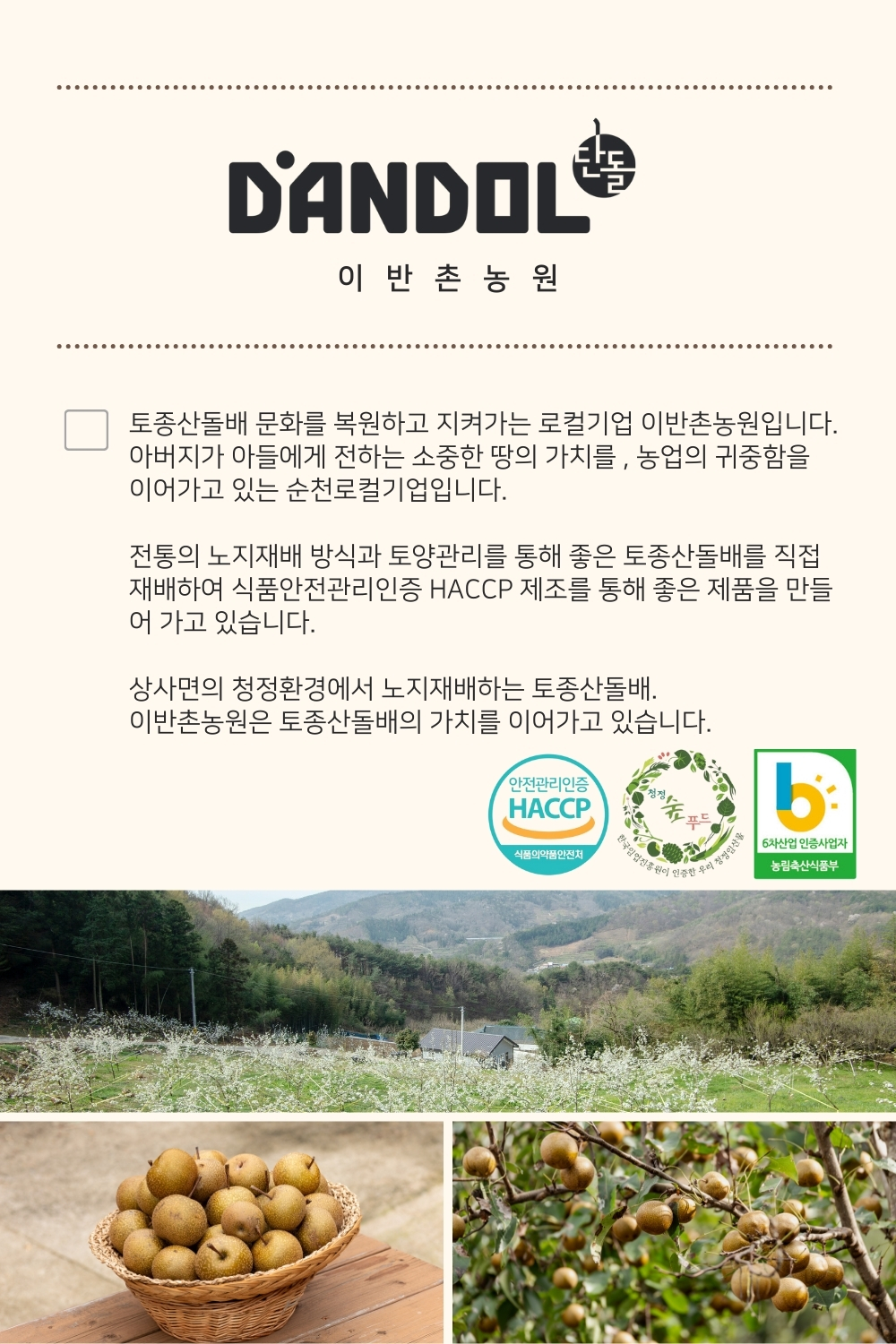 [이반촌농원] 국산 토종 산돌배청 2종세트 (500g+500g)